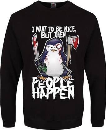 Psycho Penguin: I Want To Be Nice - Men's Sweater