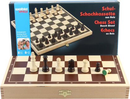 Schul-Schachkassette - 32x32 cm, König 55 mm,
