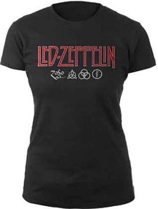 Led Zeppelin Ladies T-Shirt - Logo & Symbols