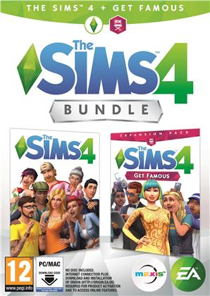 The Sims 4 Bundle + Get Famous Addon - (Code in a Box)