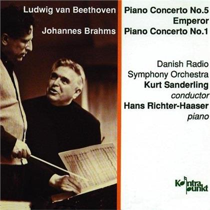Ludwig van Beethoven (1770-1827), Johannes Brahms (1833-1897), Kurt Sanderling, Hans Richter-Haaser & Danish Radio Symphony Orchestra - Piano Concert No. 5 / Piano Concerto No. 1 (2 CDs)