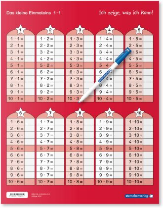 Das kleine Einmaleins 1·1 - 1 Lernvorlage mit Spezialstift
