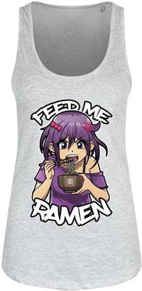 Feed Me Ramen - Ladies Heather Ash Floaty Tank - Grösse XL