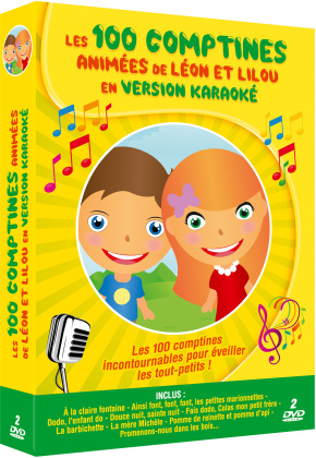 Les 100 comptines animées de Léon et Lilou en version karaoké (2 DVDs)