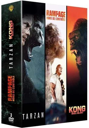 Rampage (2018) / Tarzan (2016) / Kong : Skull Island (2017) (3 DVD)