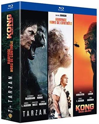 Rampage (2018) / Tarzan (2016) / Kong : Skull Island (2017) (3 Blu-rays)