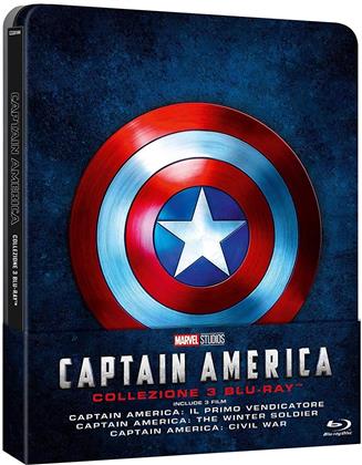 Captain America Collezione (Limited Edition, New Edition, Steelbook, 3 Blu-rays)