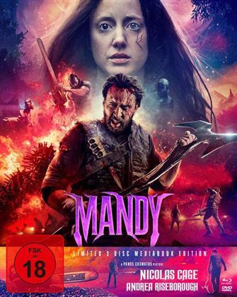 Mandy (2018) (Cover B, Limited Edition, Mediabook, Blu-ray + 2 DVDs)
