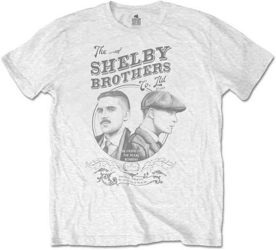 Peaky Blinders Unisex T-Shirt - Shelby Brothers Circle Faces (White)