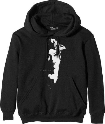 Amy Winehouse Unisex Pullover Hoodie - Scarf Portrait (Black)