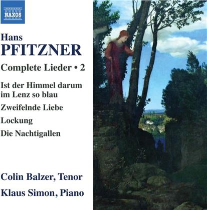 Colin Balzer, Klaus Simon & Hans Erich Pfitzner (1869 - 1949) - Sämtliche Lieder Vol. 2