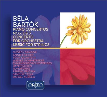 György Sandor, Annie Fischer, Béla Bartók (1881-1945), Sándor Végh & Ferenc Fricsay - Piano Concertos Nos. 2 & 3 / Concerto For Orchestra / Music For Strings (2 CDs)
