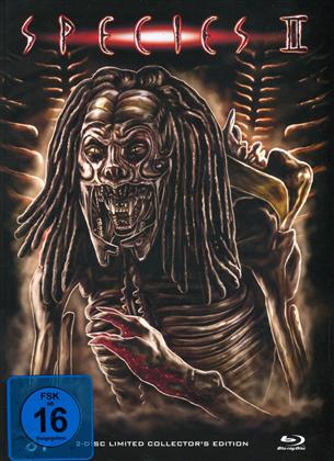 Species 2 (1998) (Cover A, Collector's Edition, Edizione Limitata, Mediabook, Blu-ray + DVD)