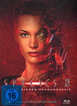 Species 2 (1998) (Cover B, Collector's Edition, Edizione Limitata, Mediabook, Blu-ray + DVD)