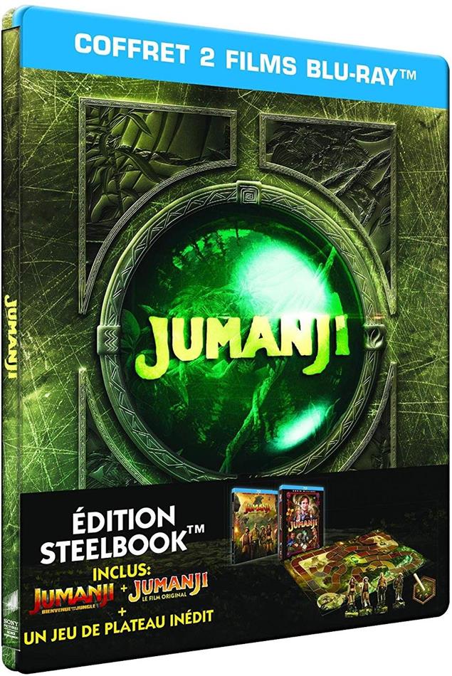 Jumanji (1995) + Jumanji (2017) (Édition Limitée, Steelbook, 2 Blu-ray)