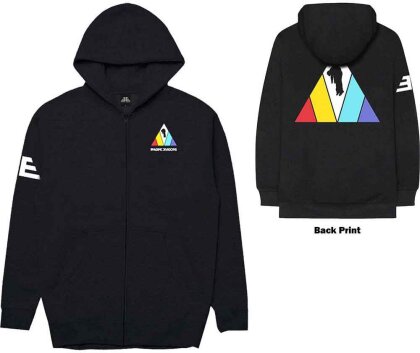 Imagine Dragons Unisex Zipped Hoodie - Triangle (Back Print)