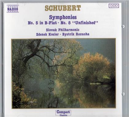 Franz Schubert (1797-1828), Zdenek Kosler, Bystrik Rezucha & Slovak Philharmonic - Symphonies 5 & 8