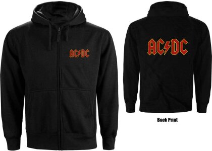 AC/DC Unisex Zipped Hoodie - Logo