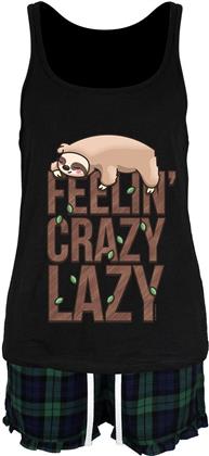 Feelin' Crazy Lazy Sloth - Ladies Short Pyjama Set