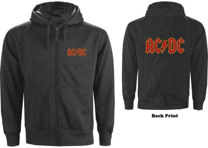 AC/DC Unisex Zipped Hoodie - Logo