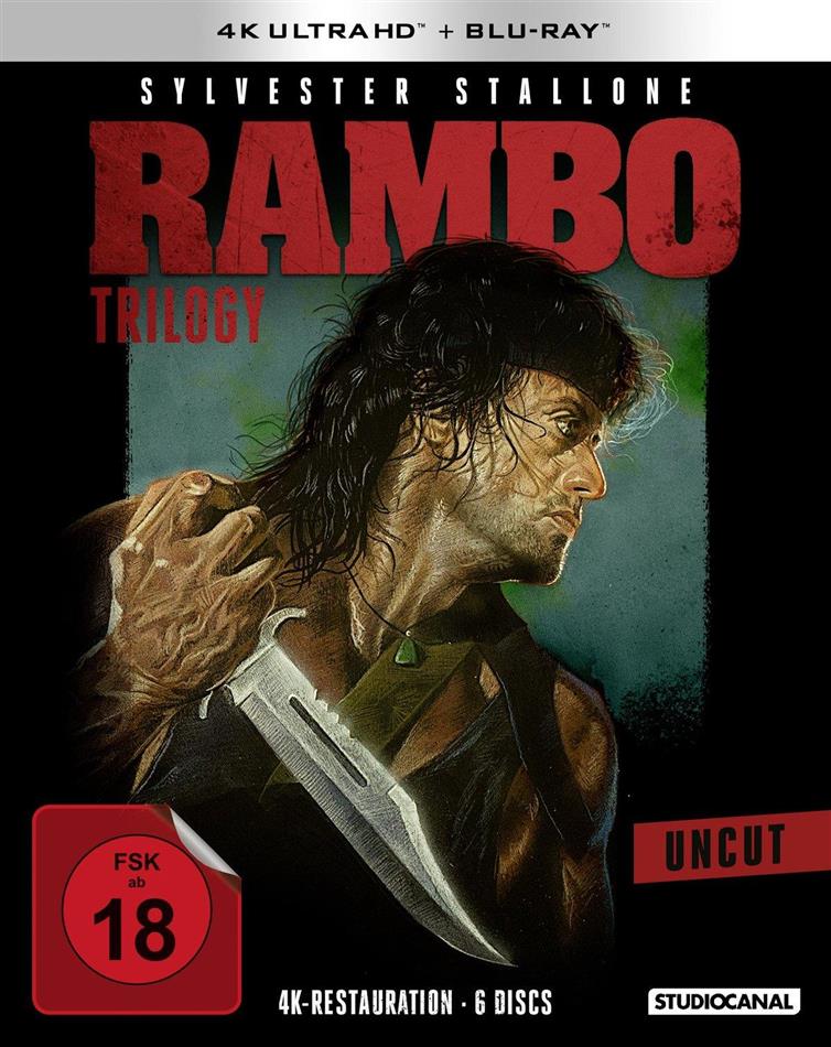 Rambo Trilogy (Uncut, 3 4K Ultra HDs + 3 Blu-rays)