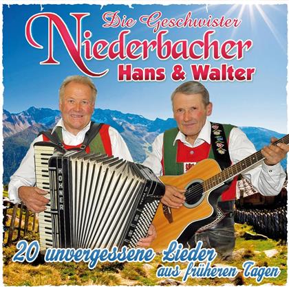 Die Geschwister Niederbacher - 20 Unvergessene Lieder Aus Früheren Tagen