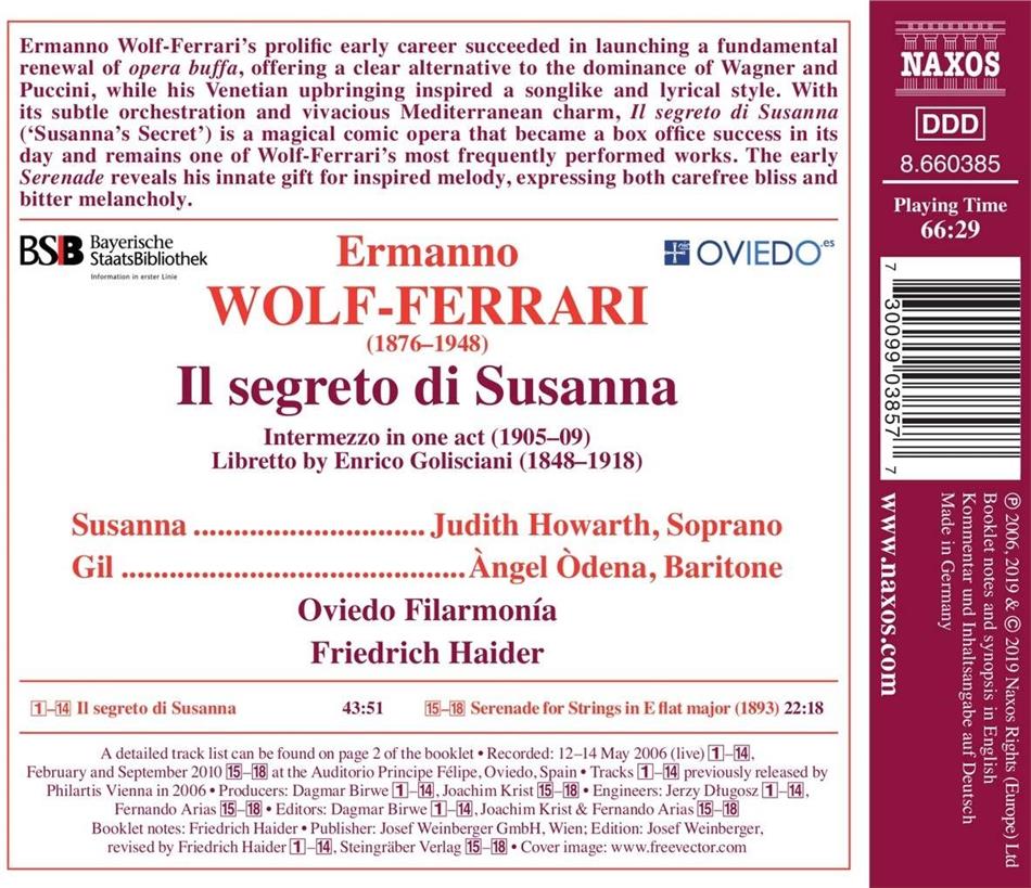 Judith Howarth, Angel Odena, Ermanno Wolf-Ferrari (1876-1948 ...