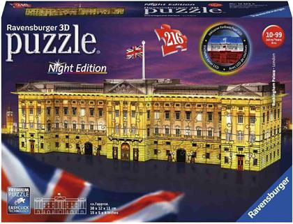 Buckingham Palace bei Nacht - 216 Teile 3D-Puzzle (Night Edition)