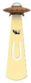 UFO Bookmarks Lesezeichen - Gold