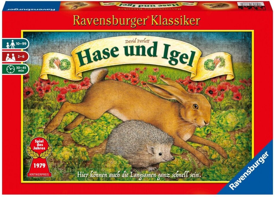 Ravensburger 26028 - Hase und Igel - Kinderspiel ab 10 Jahren, Strategiespiel für 2-6 Spieler, Ravensburger Klassiker