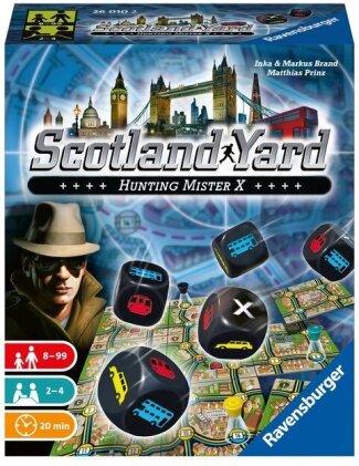 Ravensburger 26010 - Scotland Yard, Das Würfelspiel für 2-4 Spieler, Klassiker, Kinder und Erwachsene ab 8 Jahren