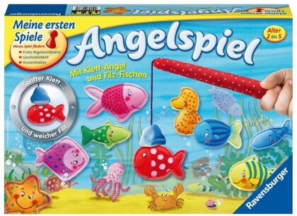 Ravensburger 22337 - Angelspiel - Angeln für Kinder, Fische fangen für 2-4 Spieler ab 2-5 Jahren