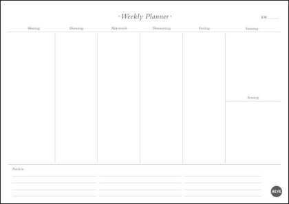 Neutral Weekly Planner A4