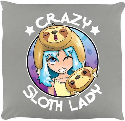 Crazy Sloth Lady Pale - Cushion