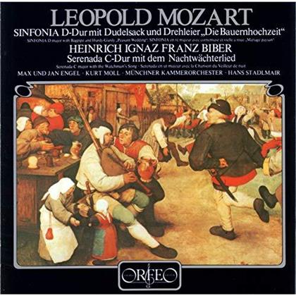 Leopold Mozart (1719-1787), Heinrich Ignaz Franz von Biber (1644-1704), Hans Stadlmair & Münchner Kammerorchester - Sinfonia Bauernhochzeit, Serenada C-Dur mit Nachtwächterlied (LP)
