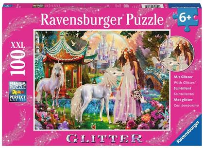 Im Reich der Blütenkönigin - 100 XXL Teil Glitter-Puzzle