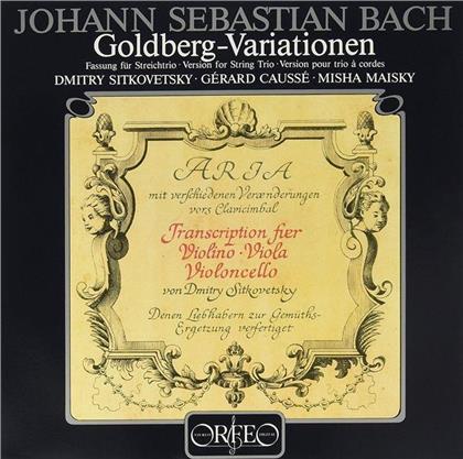 Dmitri Sitkovetsky, Gérard Caussé, Mischa Maisky & Johann Sebastian Bach (1685-1750) - Goldberg Variationen - Fassung für Streichtrio (LP)