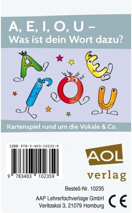 A, E, I, O, U - Was ist dein Wort dazu? (Kartenspiel)