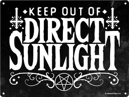 Keep Out Of Direct Sunlight - Mini Tin Sign