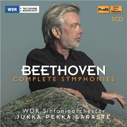 Ludwig van Beethoven (1770-1827), Jukka-Pekka Saraste & WDR Sinfonieorchester - Complete Symphonies - Sämtliche Symphonien (5 CDs)