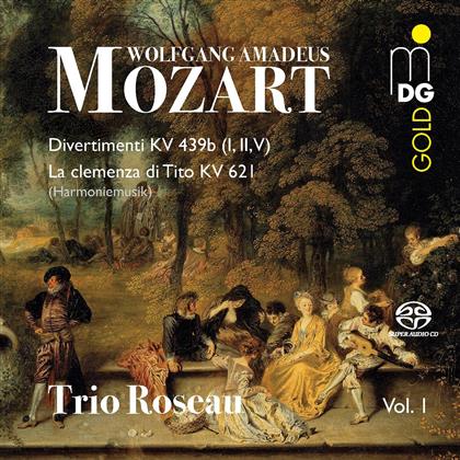 Trio Roseau & Wolfgang Amadeus Mozart (1756-1791) - Divertimenti KV 439b Nr. 1,2,5 (Hybrid SACD)
