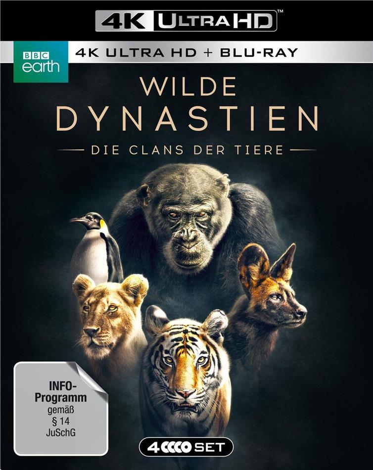 Wilde Dynastien - Die Clans der Tiere (2018) (BBC Earth, 2 4K Ultra HDs + 2 Blu-rays)