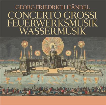 Georg Friedrich Händel (1685-1759) - Concerti Grossi, Feuerwerksmusik, Wassermusik (3 CDs)