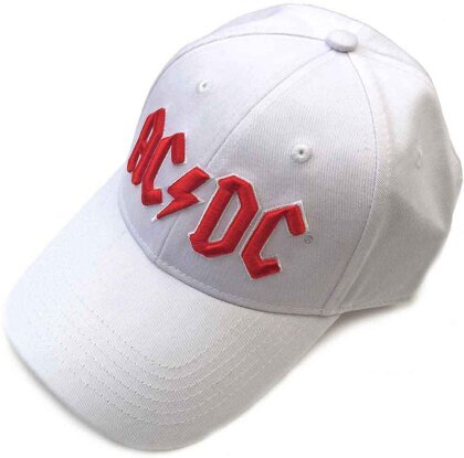 AC/DC Unisex Baseball Cap - Red Logo (White)