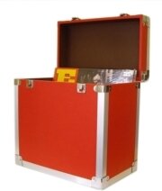 RED - Lp Record Storage Carry Case Red