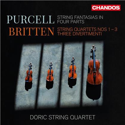 Doric String Quartet, Benjamin Britten (1913-1976) & Henry Purcell (1659-1695) - String Quartets 1-3 / Three Divertimenti