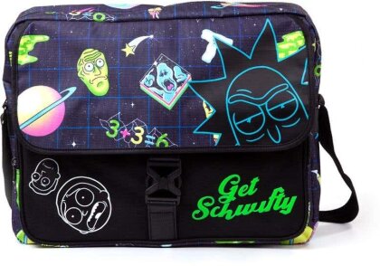 Rick And Morty - Space AOP With Flock Print Messengerbag