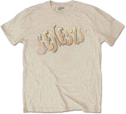 Genesis Unisex T-Shirt: Vintage Logo - Golden (Sand)