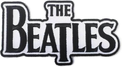 The Beatles Woven Patch - Drop T Logo Die Cut black on white (Standard)