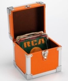 Orange - 7 Inch 50 Record Storage Carry Case Orange